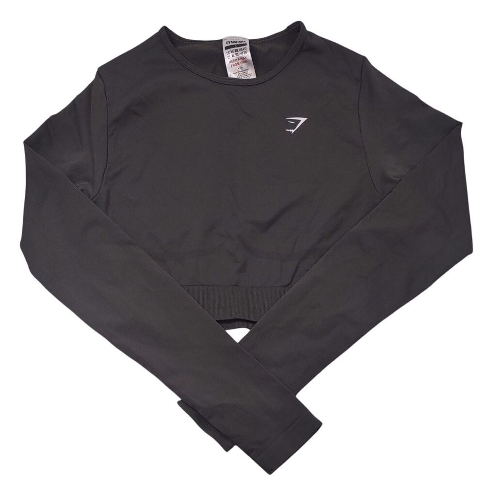 Gym Shark Long Sleeve Cropped Work Out Top, Size Small